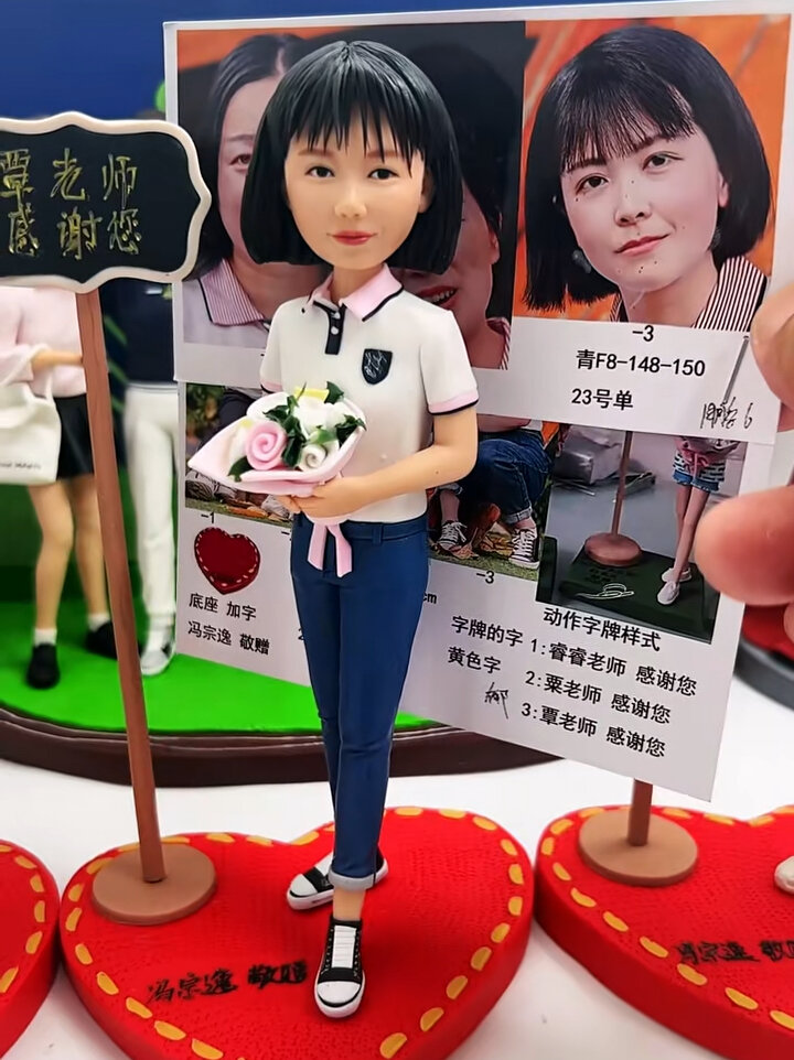 泥人真人塑像定制软陶人偶公仔粘土手办玩偶