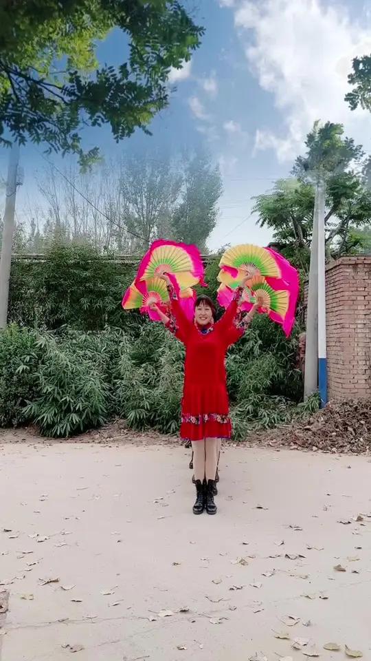 扇子舞《开门红》爱跳舞爱生活舞出好心情