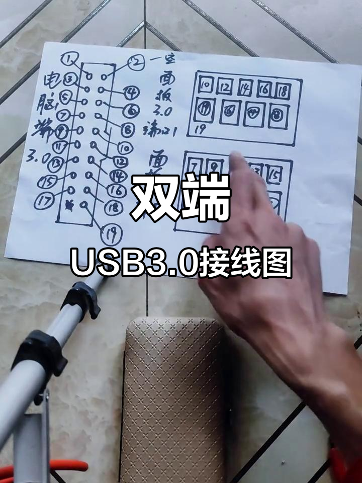 usb3.0双端口线序详解,接线不再难
