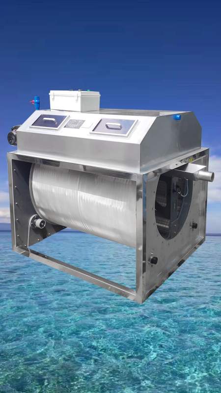 实力厂家150立方开式不锈钢材质低能耗微滤机循环水处理设备-度小视