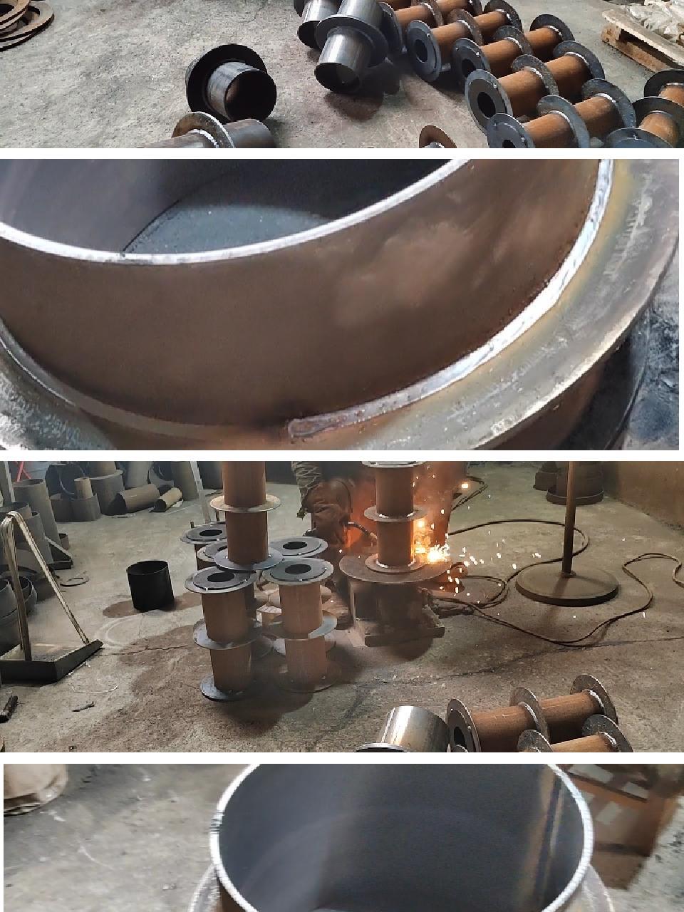 刚性防水套管焊接套管 工厂实拍视频 给排水 污水厂 通风管道 管件-度