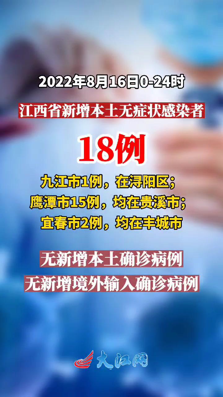 2022年8月16日江西新冠肺炎疫情情况