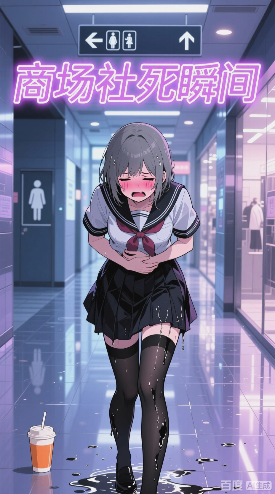 灰原商场尿裤子的尴尬瞬间