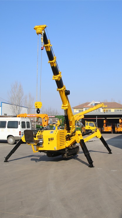 履带微型蜘蛛吊 2-12吨油电两用液压伸缩吊臂小吊机-度小视