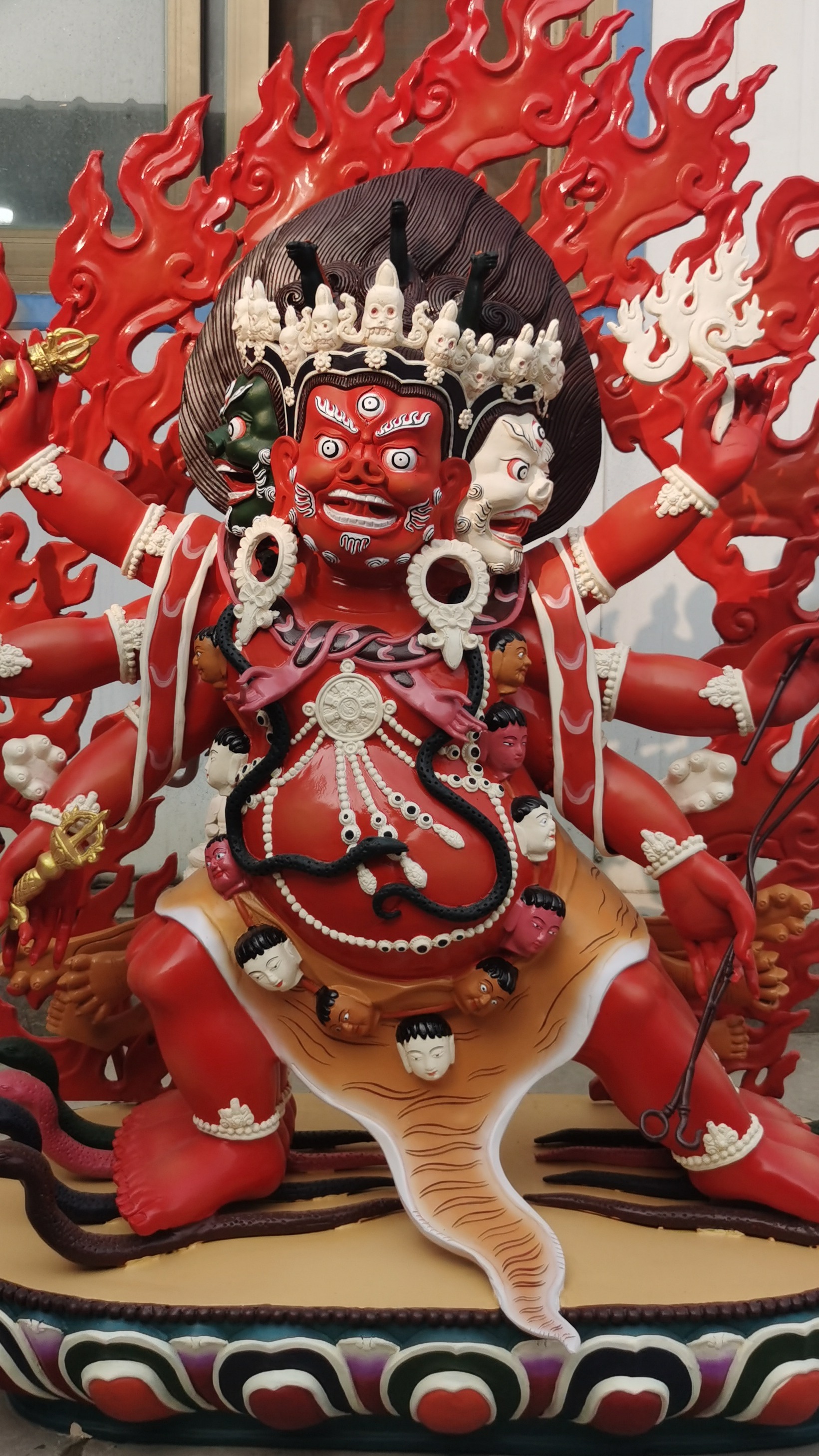 纯铜马头金刚马头明王马头观音马头观自在丹真忿怒相密宗护法铜佛