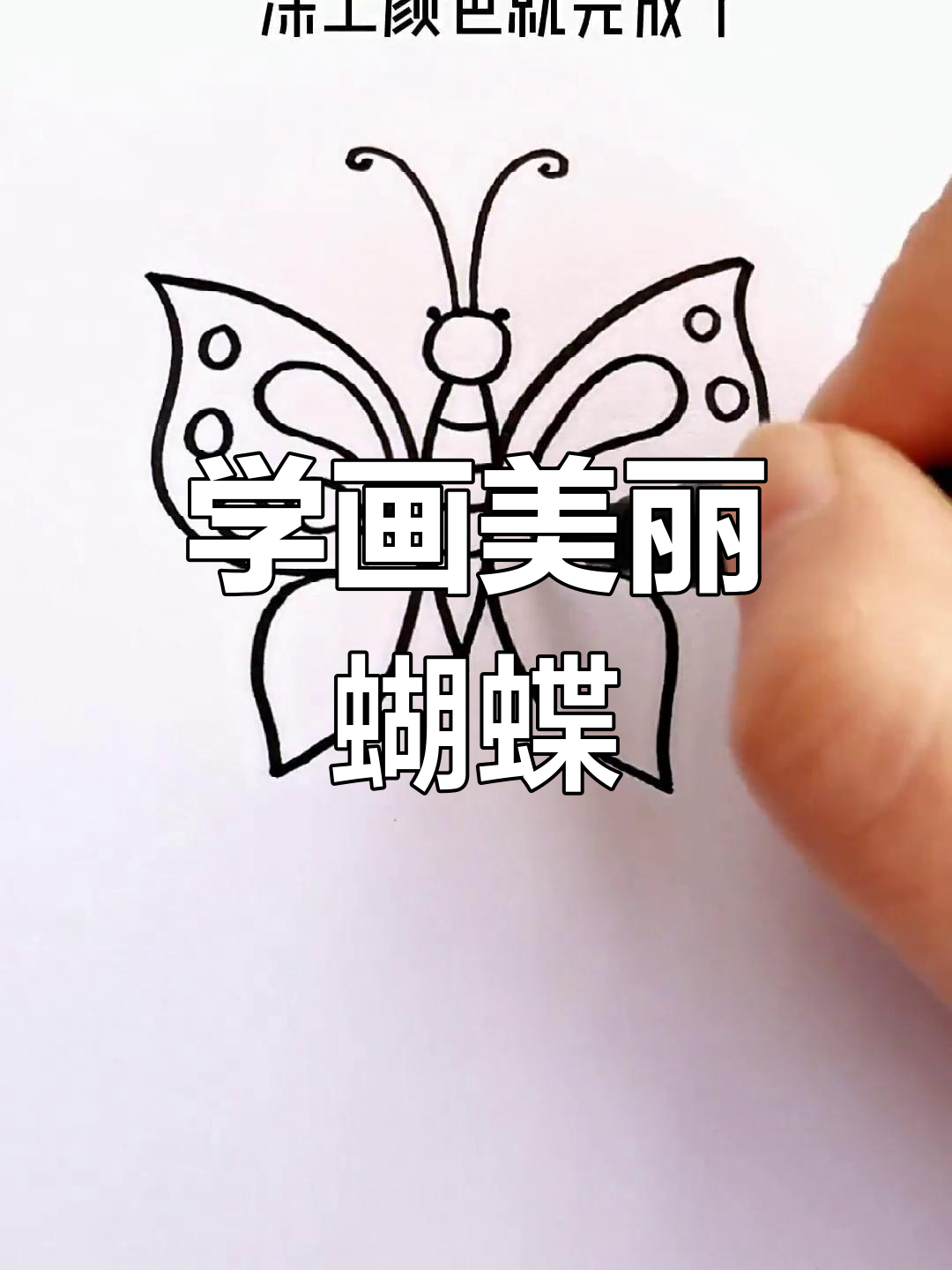 简单蝴蝶简笔画教程,轻松学会