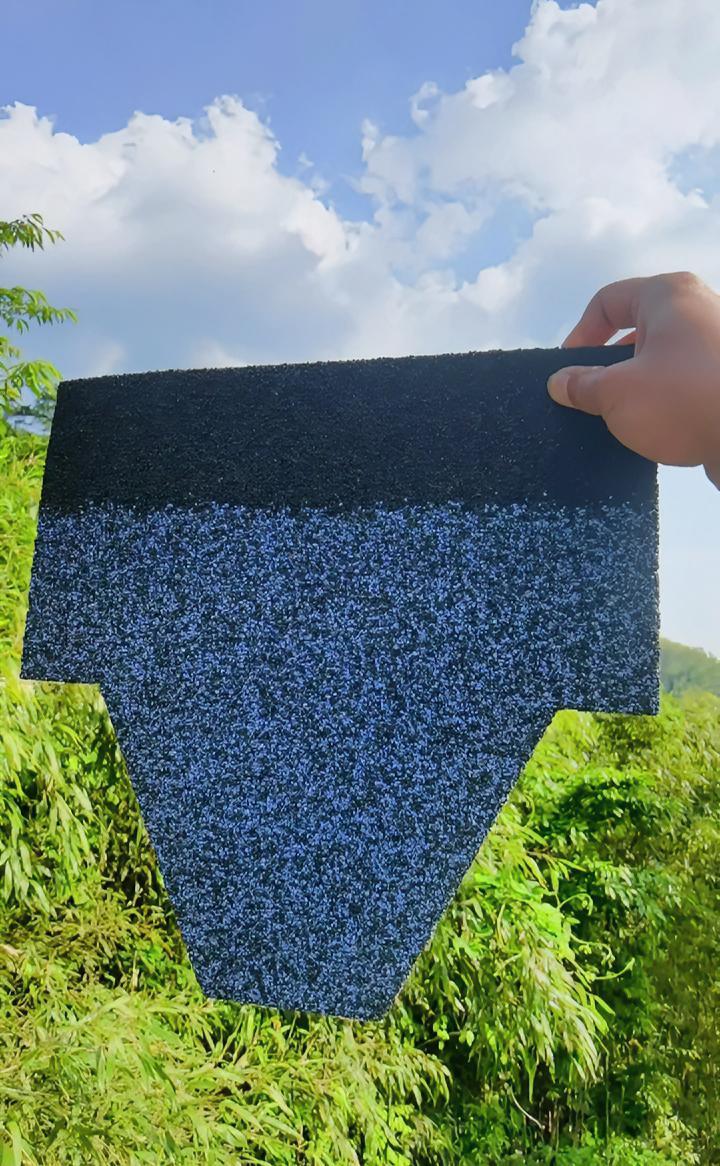 别墅屋面海洋蓝沥青瓦油毡瓦玻纤瓦