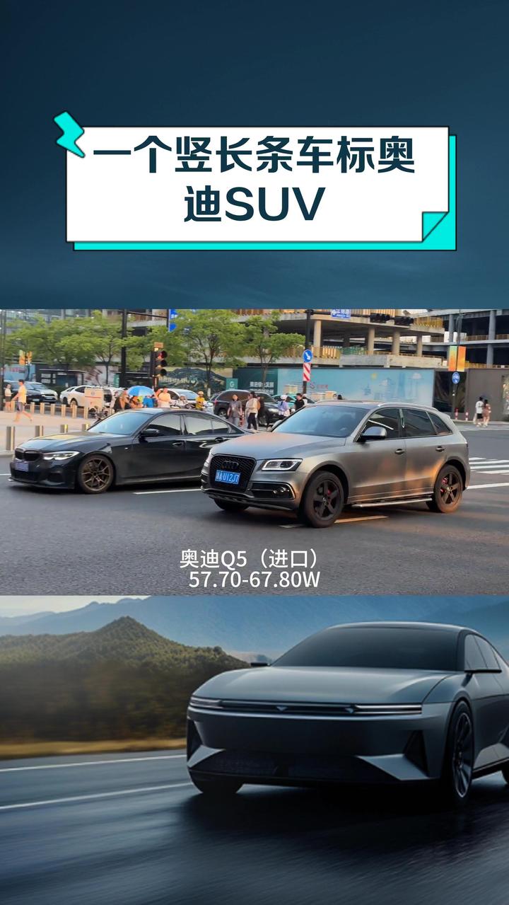 一个竖长条车标奥迪suv