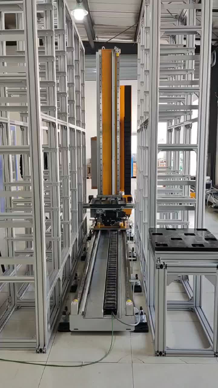 智能线边物料库 自动化立体仓库 智能升降库 堆垛机货叉-度小视
