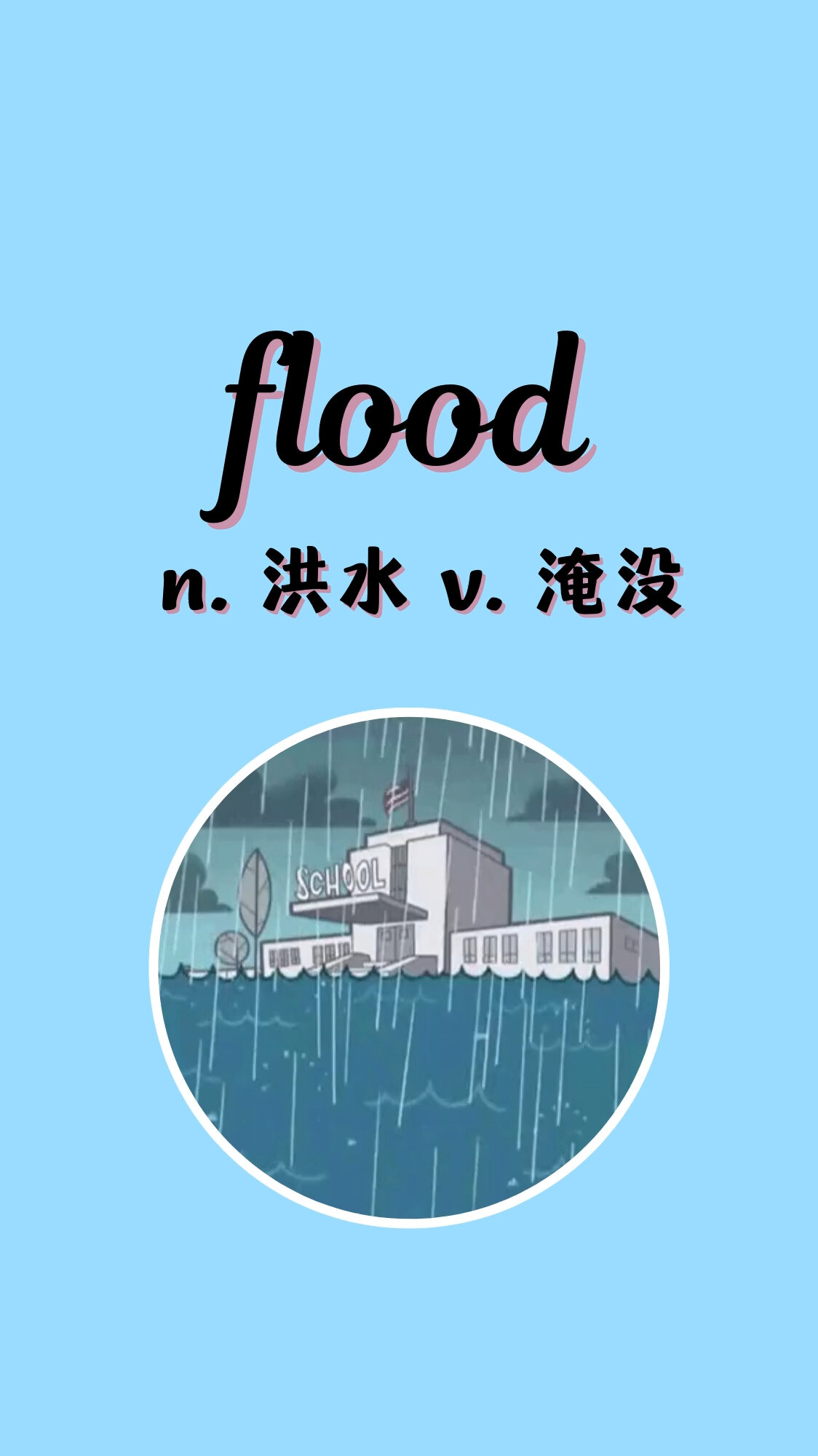 入门必背英语单词592:flood