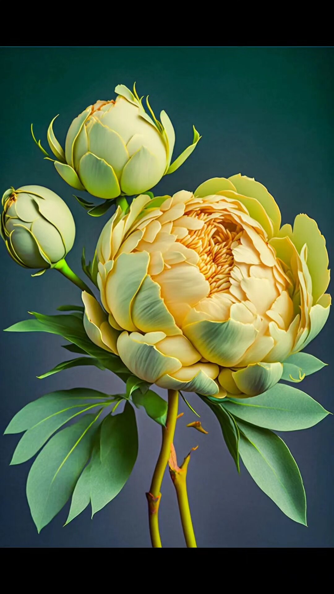 牡丹花苞,象征新的生命新的开始