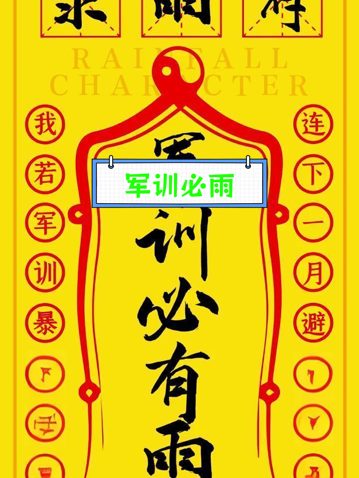 军训暴雨连连,避过此劫