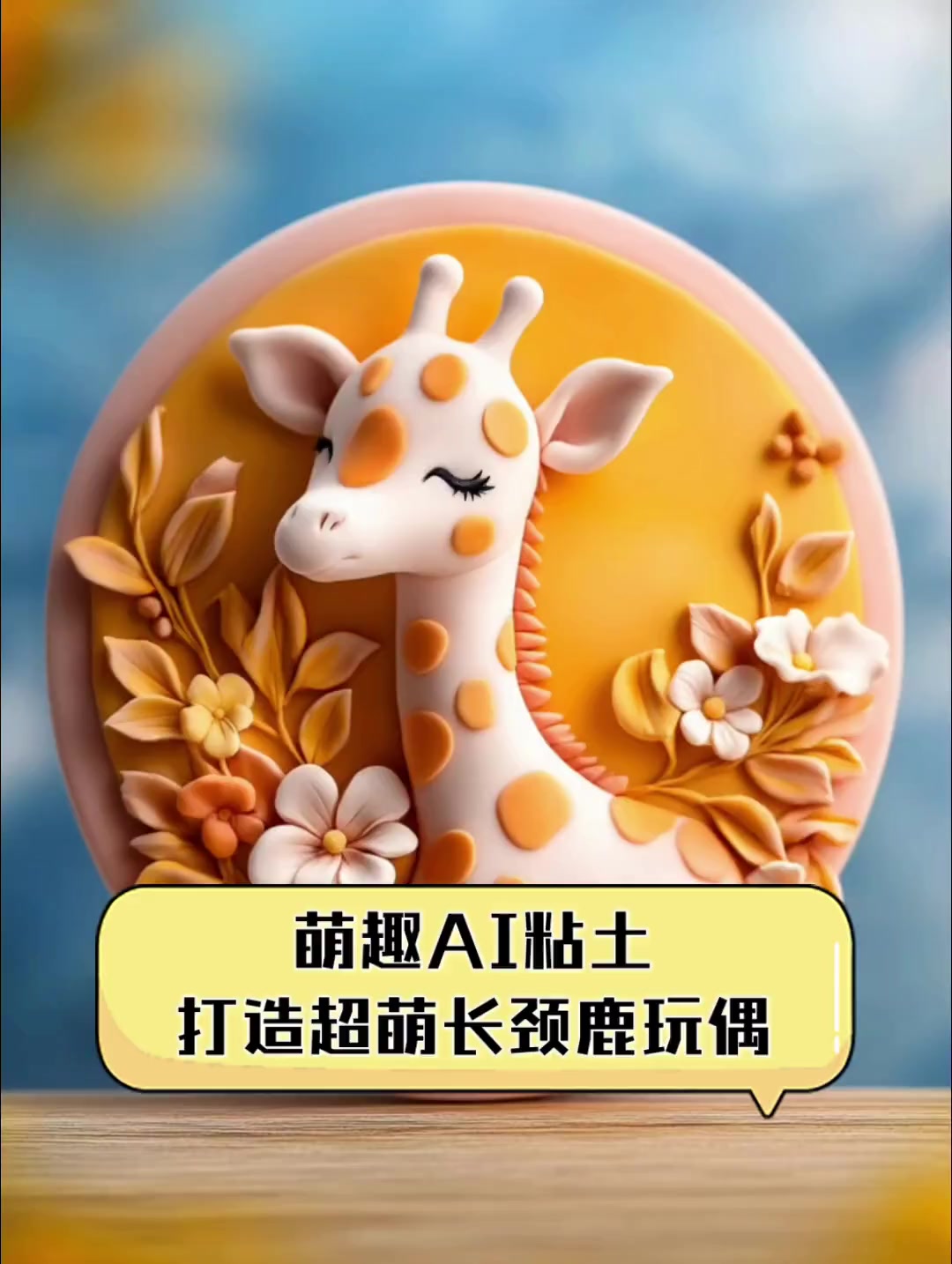 萌趣ai粘土,打造超萌长颈鹿玩偶