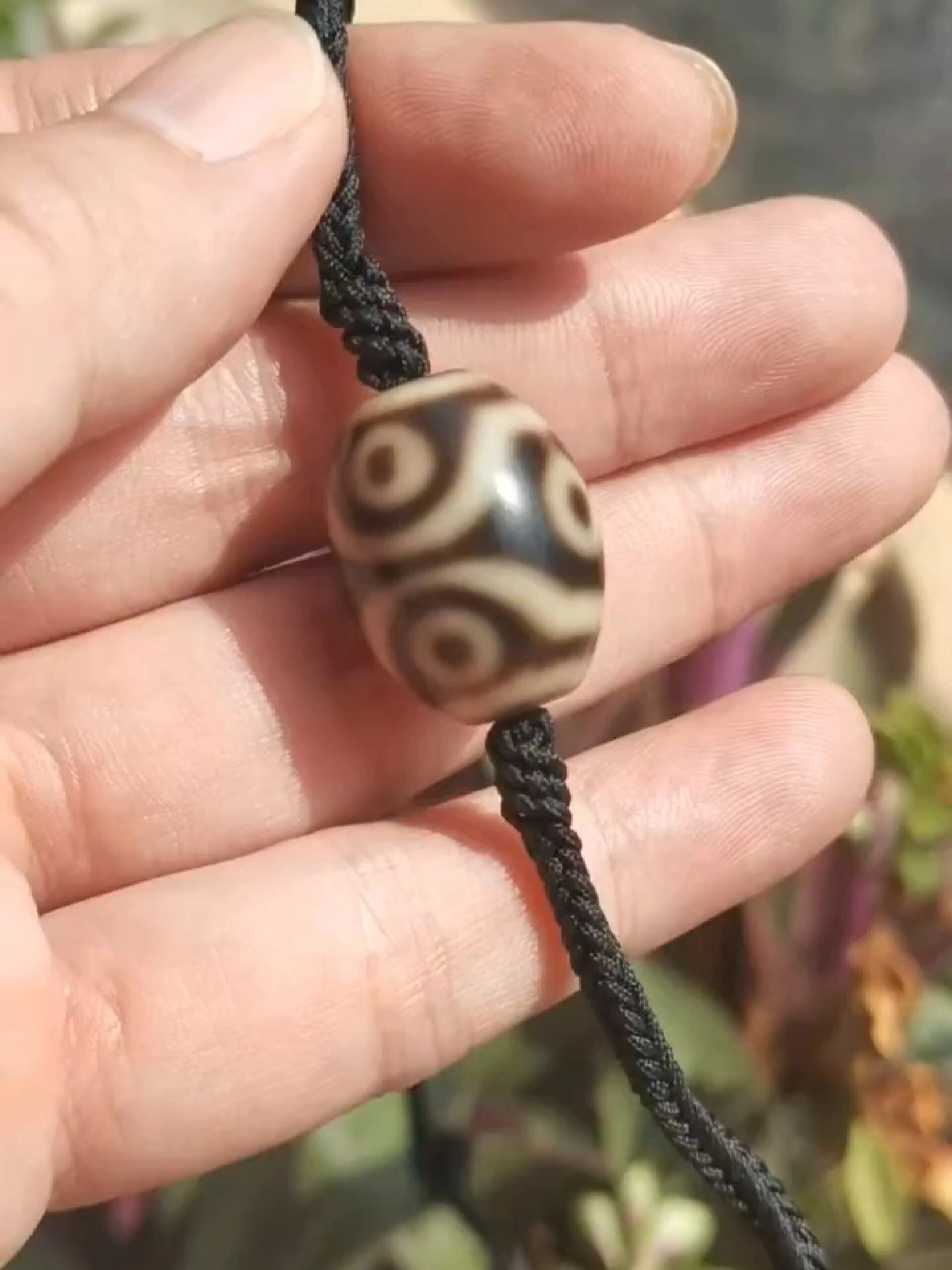 台湾良品纯手精品十字六眼达洛天珠