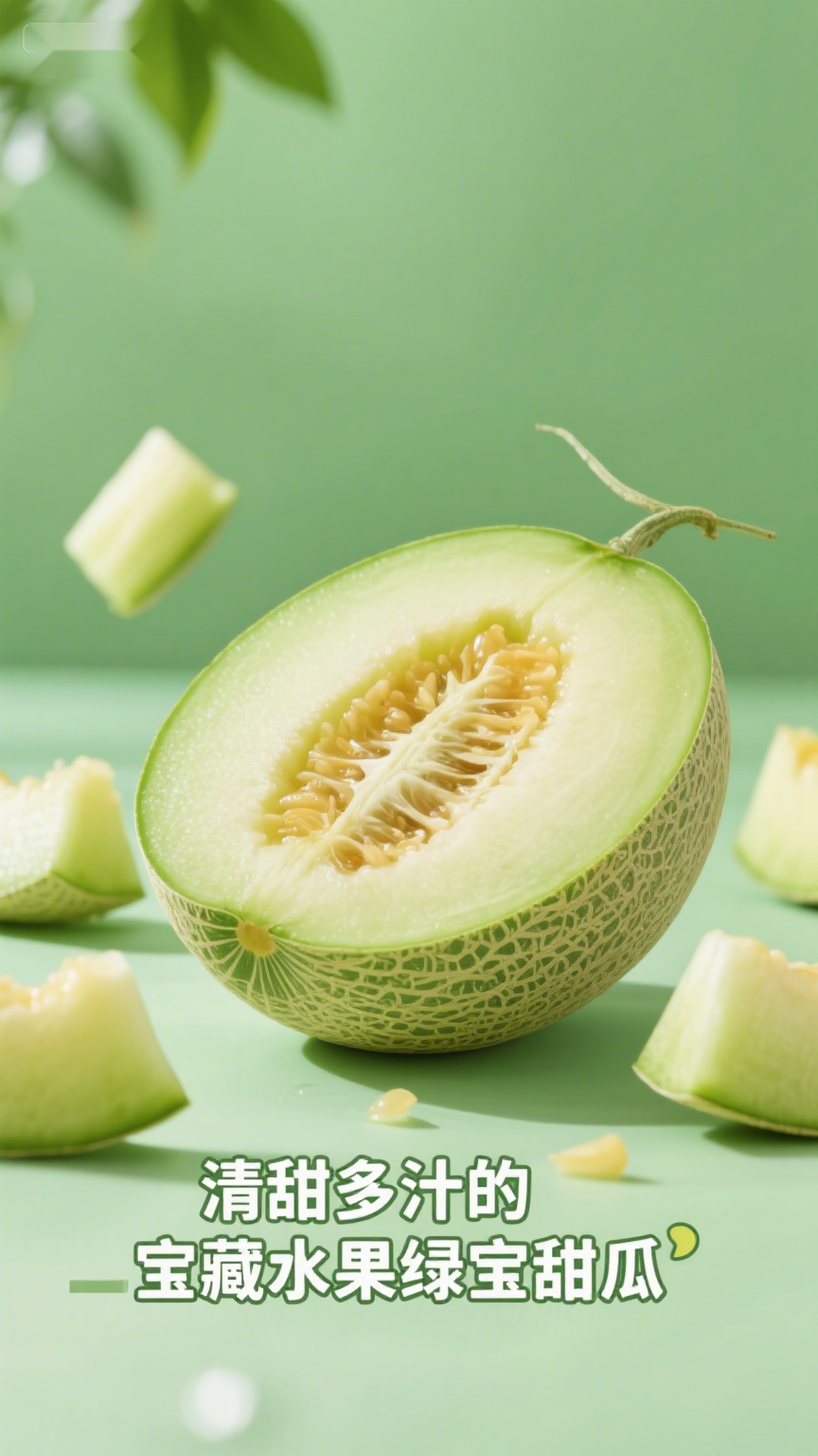 清甜多汁的宝藏水果绿宝甜瓜