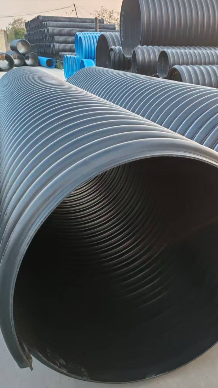 hdpe钢带波纹管 聚乙烯螺旋增强管大口径排水排污管