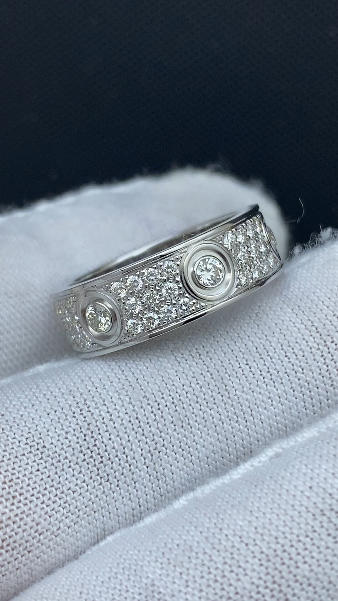 卡地亚～宽版满天星戒指主石款