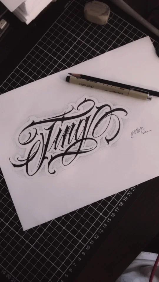 名字(ting)花体字设计,他希望你看到!-度小视