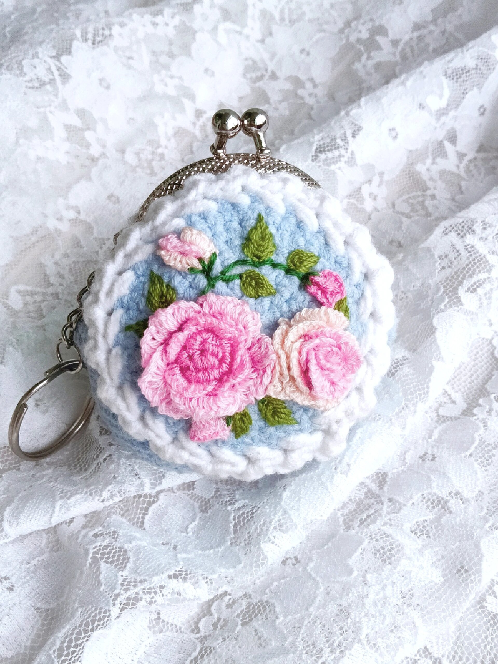 100件钩织小物no.3刺绣口金包,图解在最后