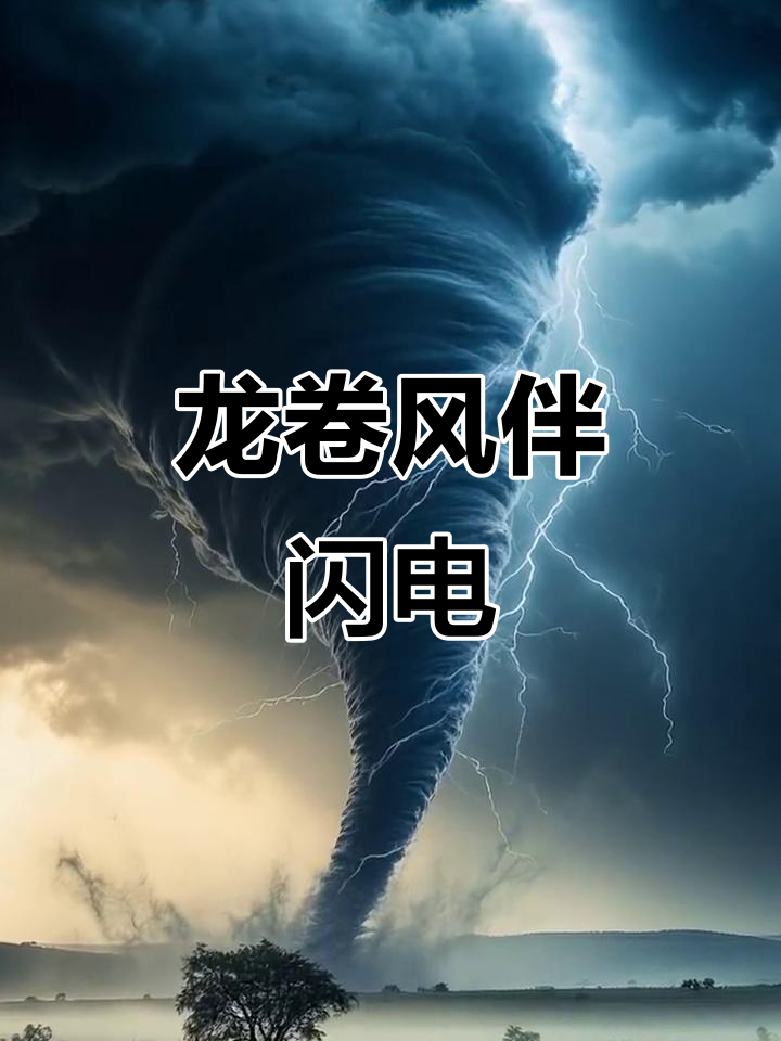 震撼龙卷风来袭,雷电交加展现自然力量
