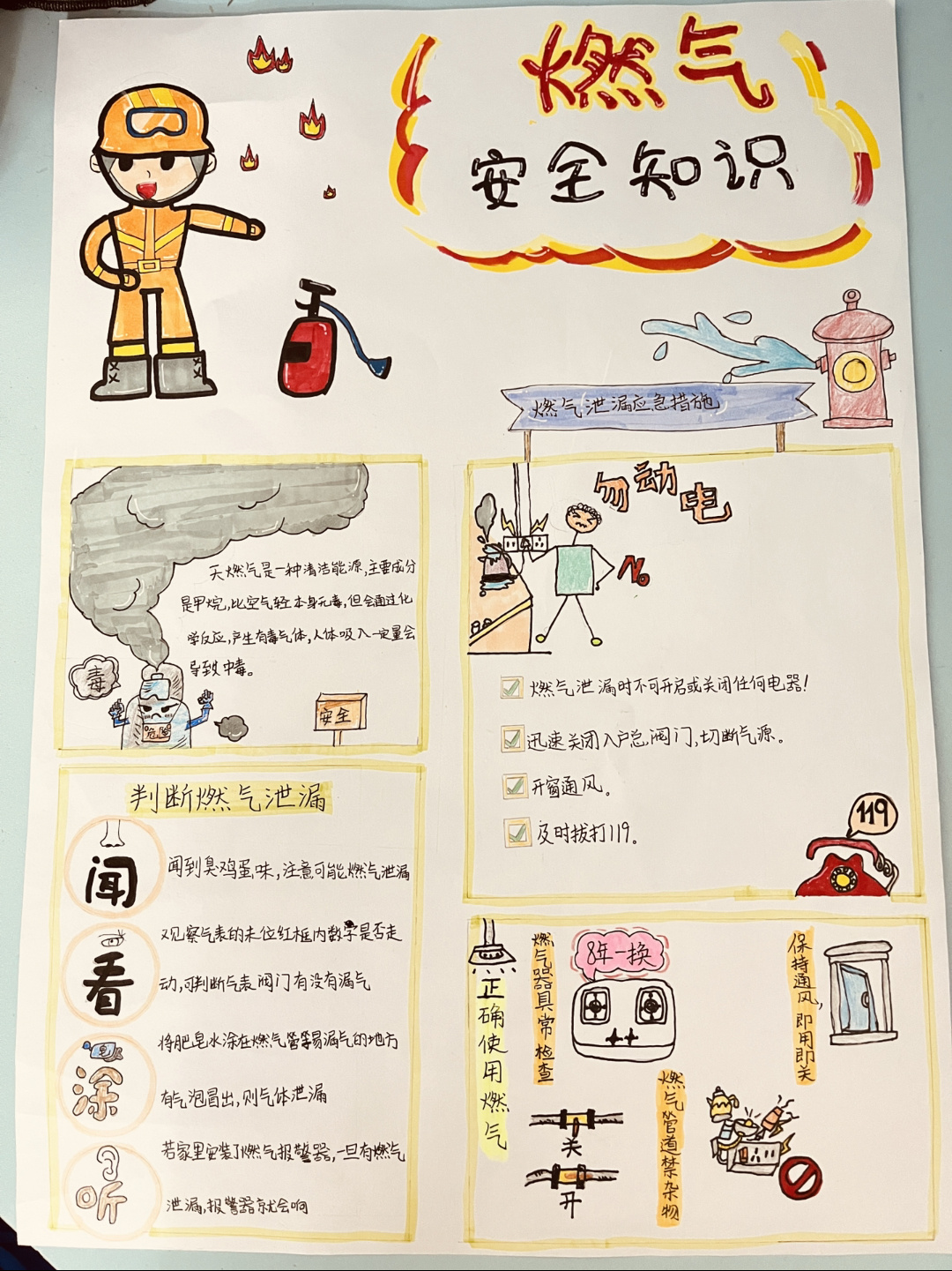 燃气安全手抄报小学生消防安全-度小视