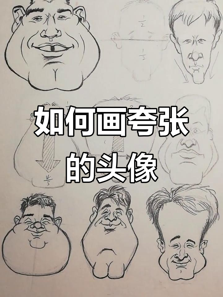 夸张肖像漫画头部变形技巧大揭秘