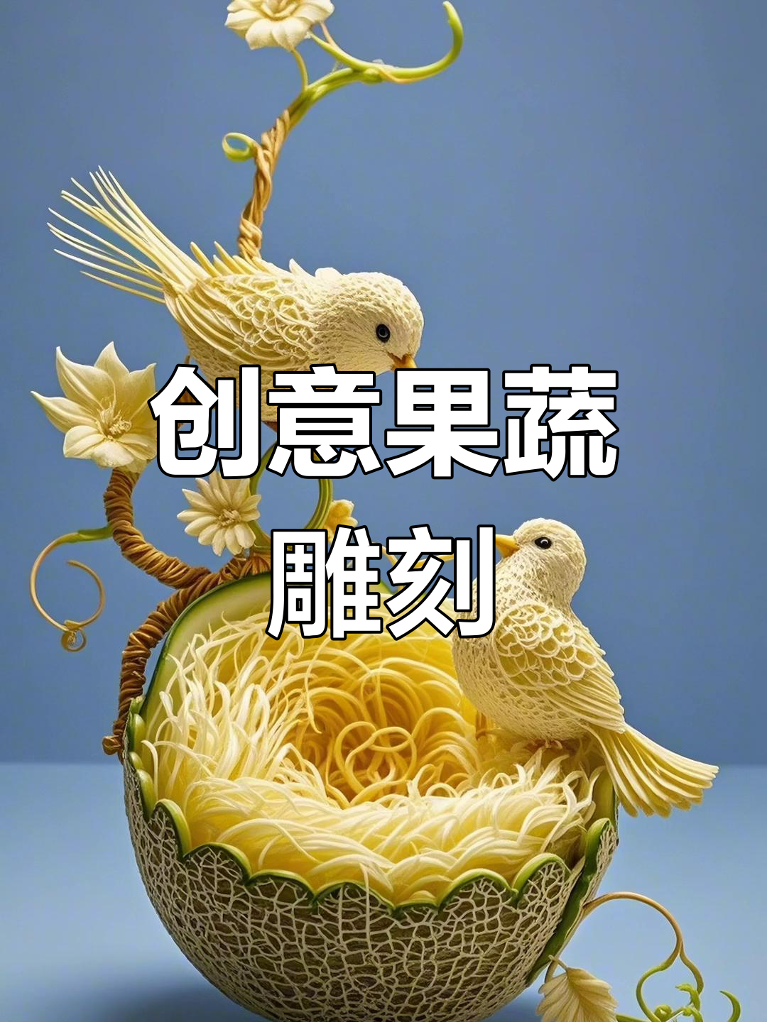 果蔬雕刻创意展示,水果变艺术