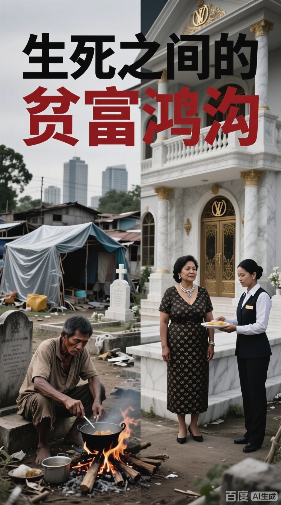 菲律宾墓地:贫富生活的极端对比