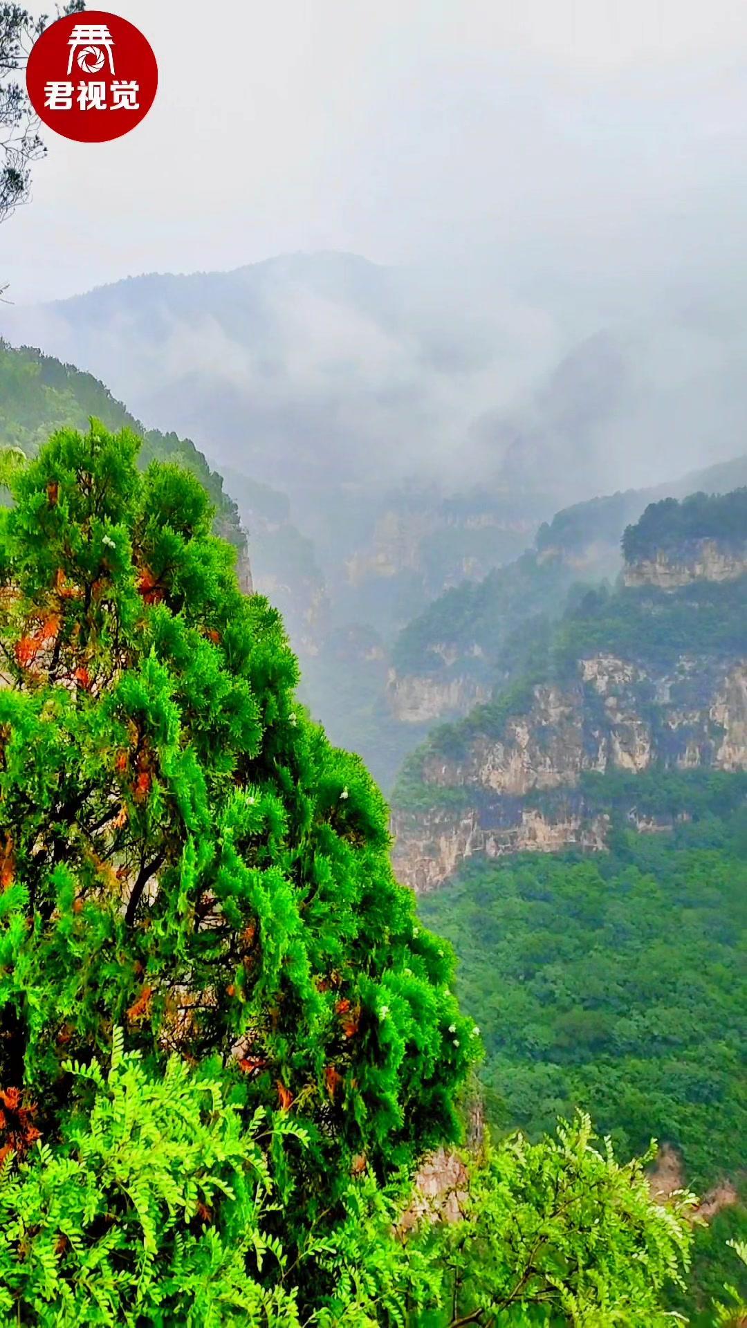 雨天游才能看到的姑射山美景旅行推荐官云雾缭绕人间仙境抖音旅游姑射