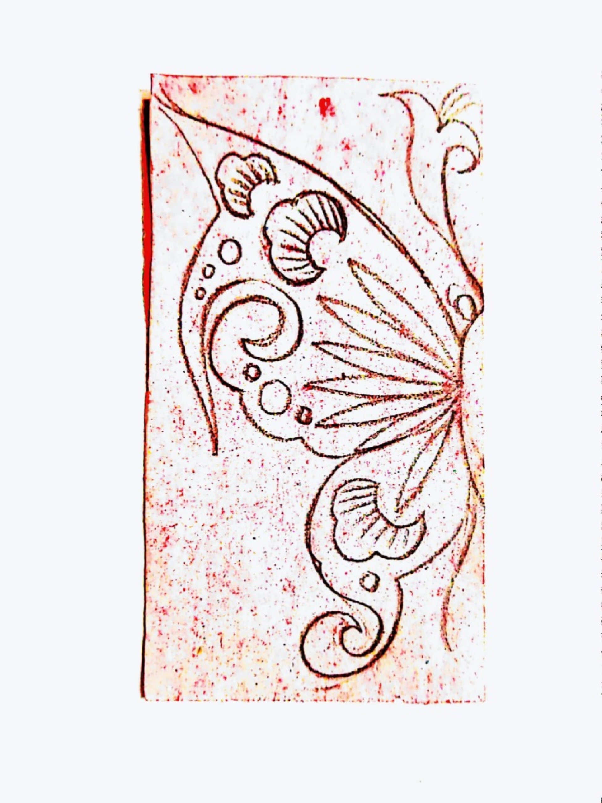 对称蝴蝶剪纸纹样