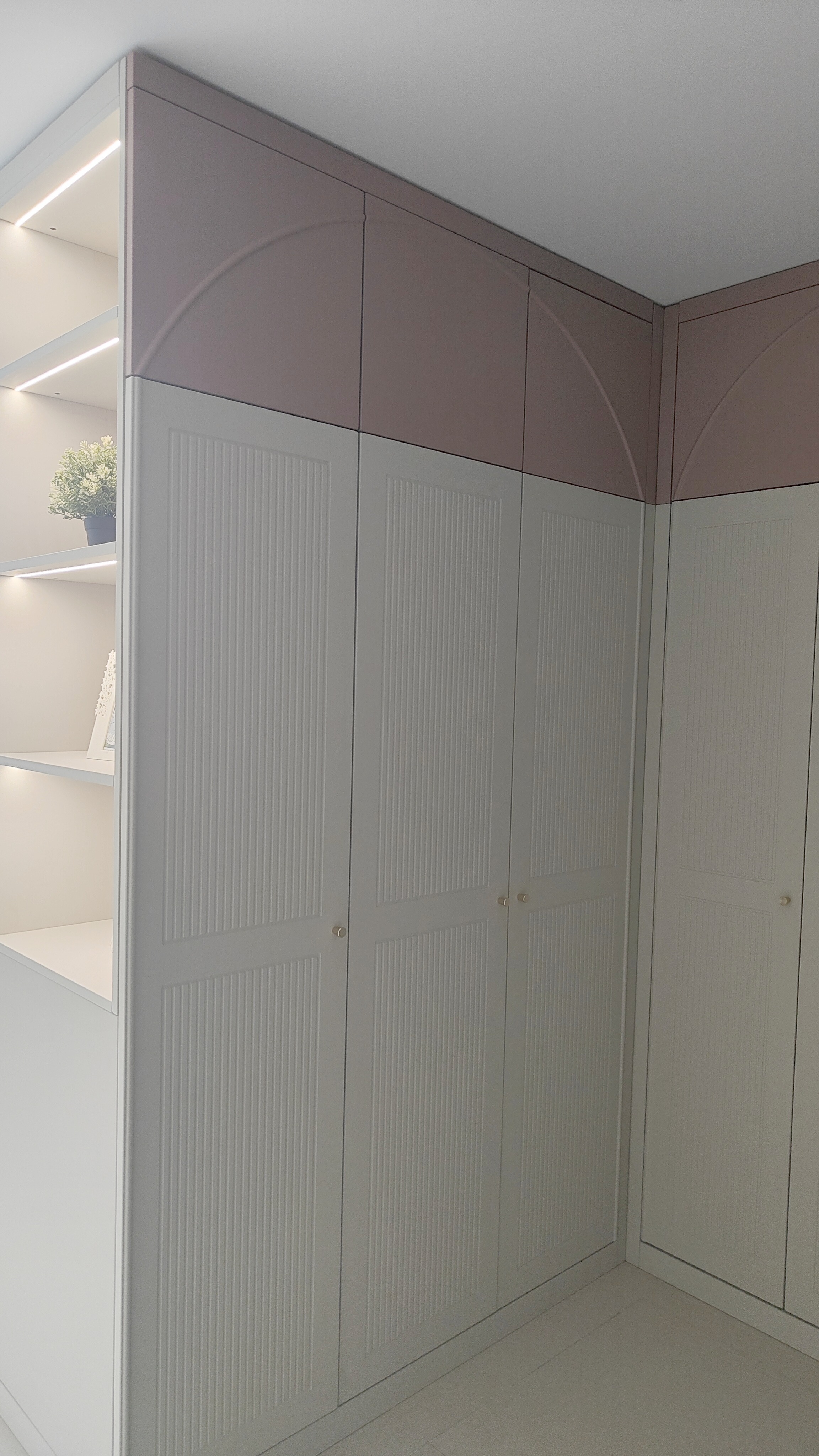 流行的衣柜侧边薄柜定制效果分享