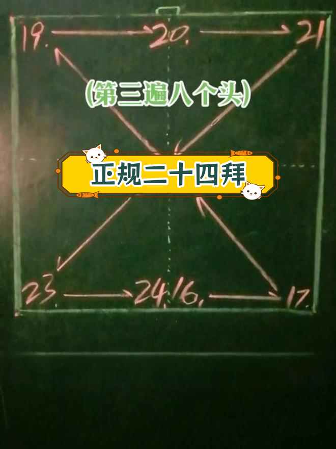 传统礼仪二十四拜,前七后八中间九