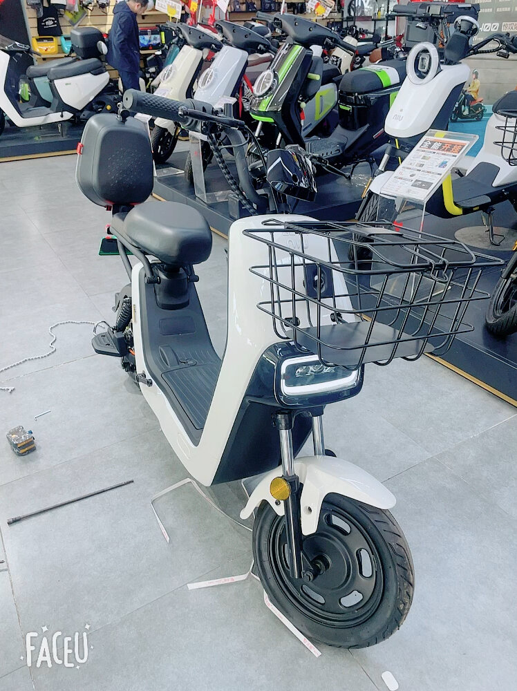 小牛g0青春版白色车筐加靠背尾箱轻松适乘