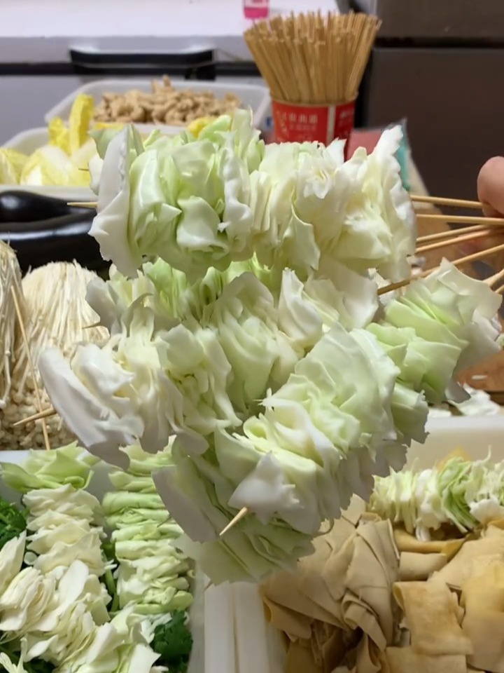 包菜这样穿串摆放既好看又整齐