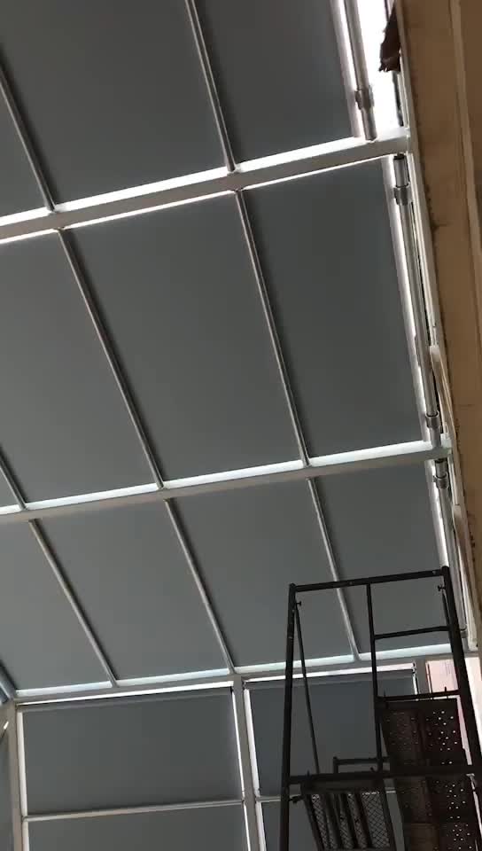 电动天棚帘 阳光房电动天棚帘 电动遮阳帘-度小视