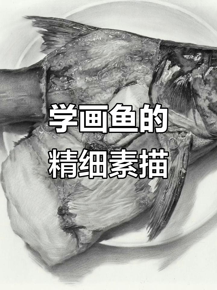 江振坤教你画鱼,精微素描技巧大揭秘