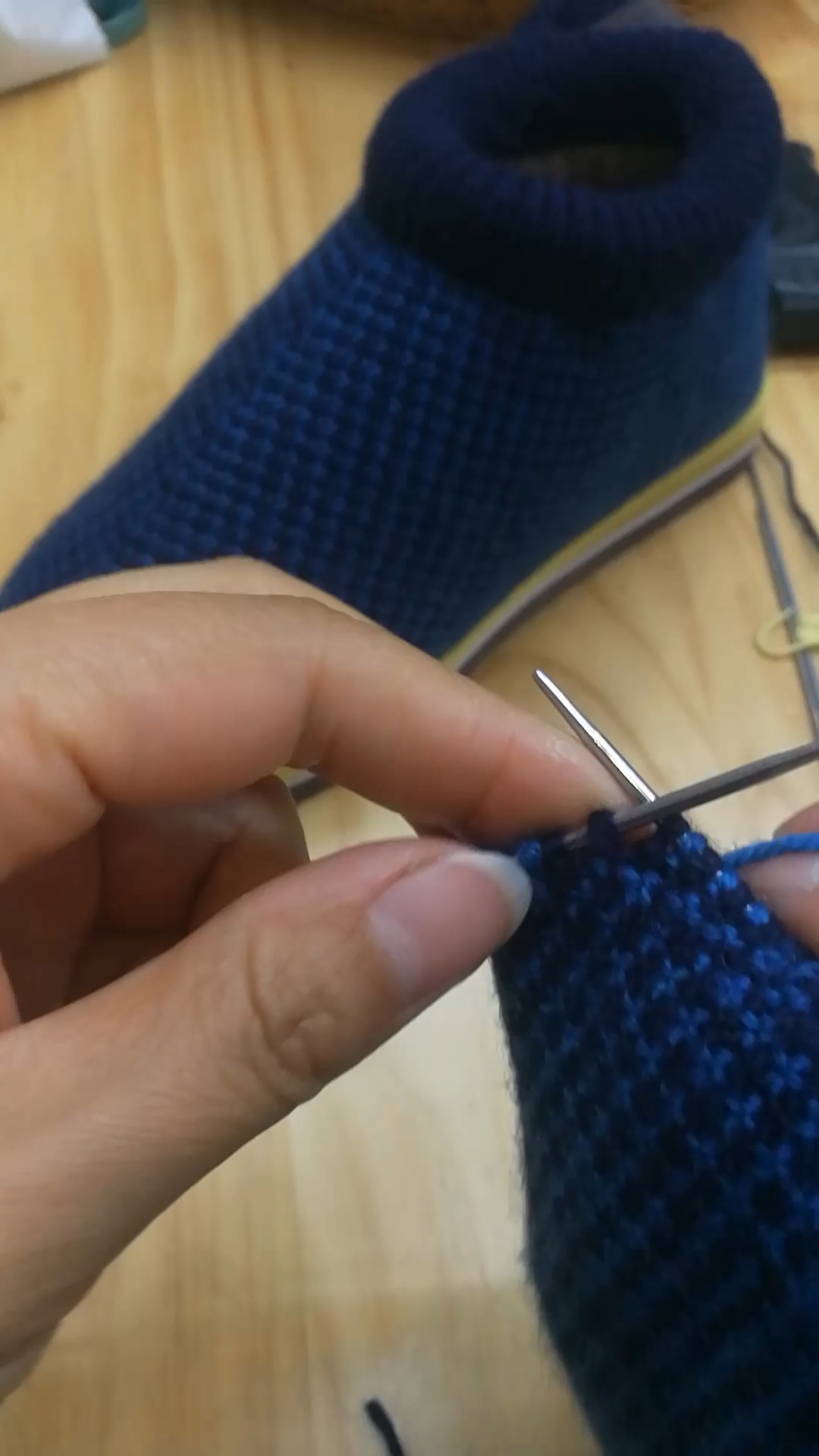 满天星毛线棉鞋教程四