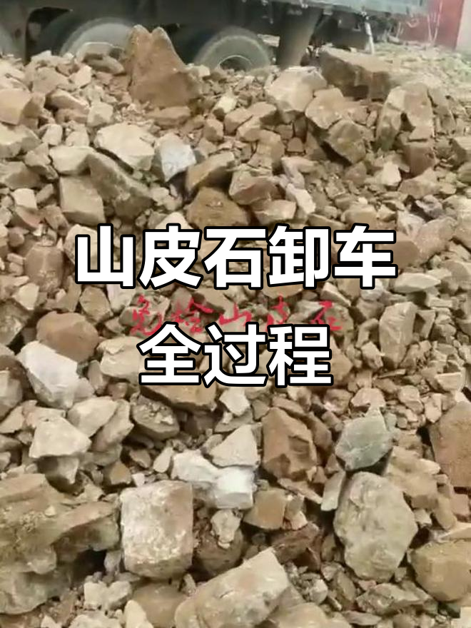 免检山皮石卸车现场,快速高效无压力