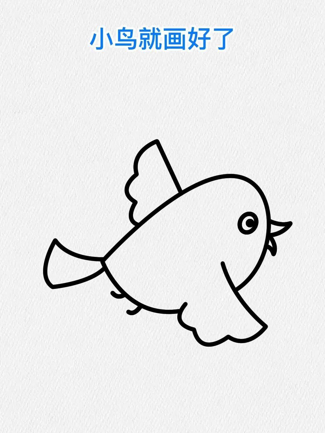 可爱的小鸟简笔画
