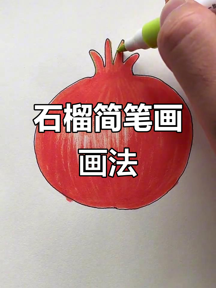 15秒轻松学会石榴简笔画,简单又美观!