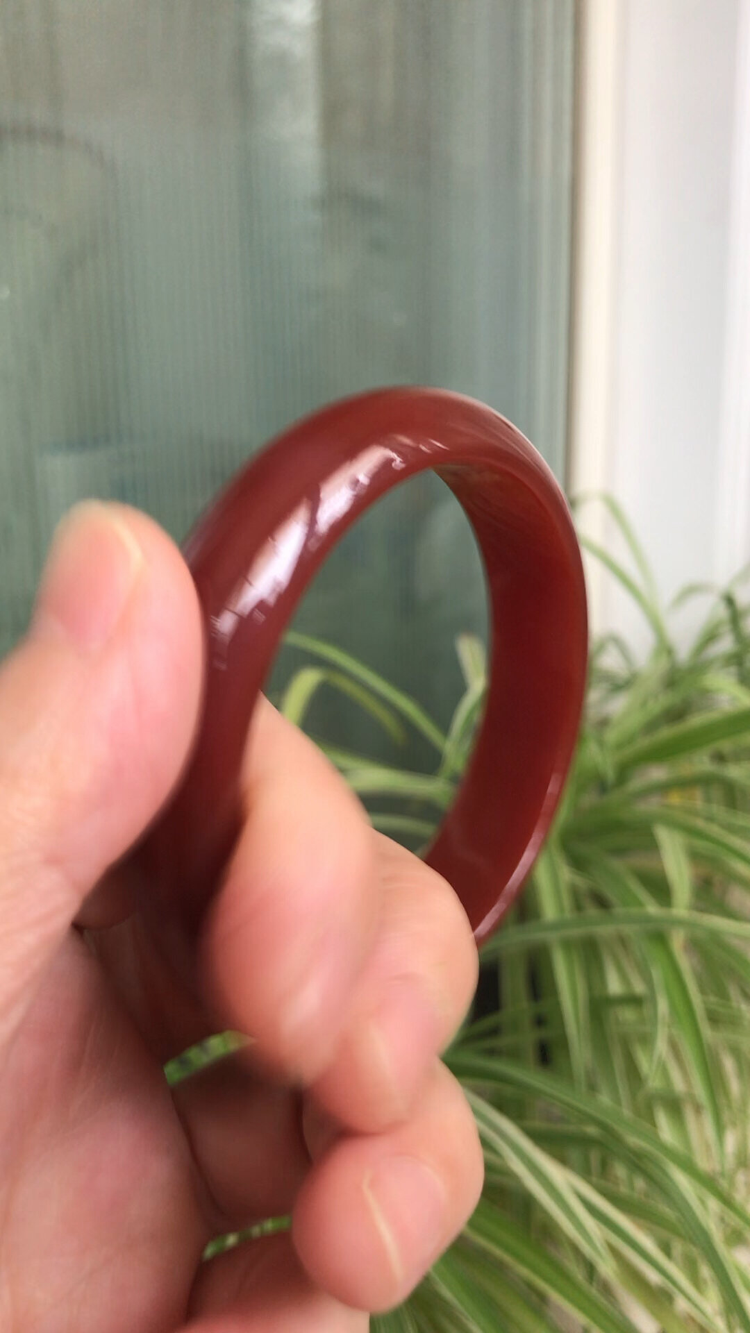 南红牛血红手镯超美的高贵色
