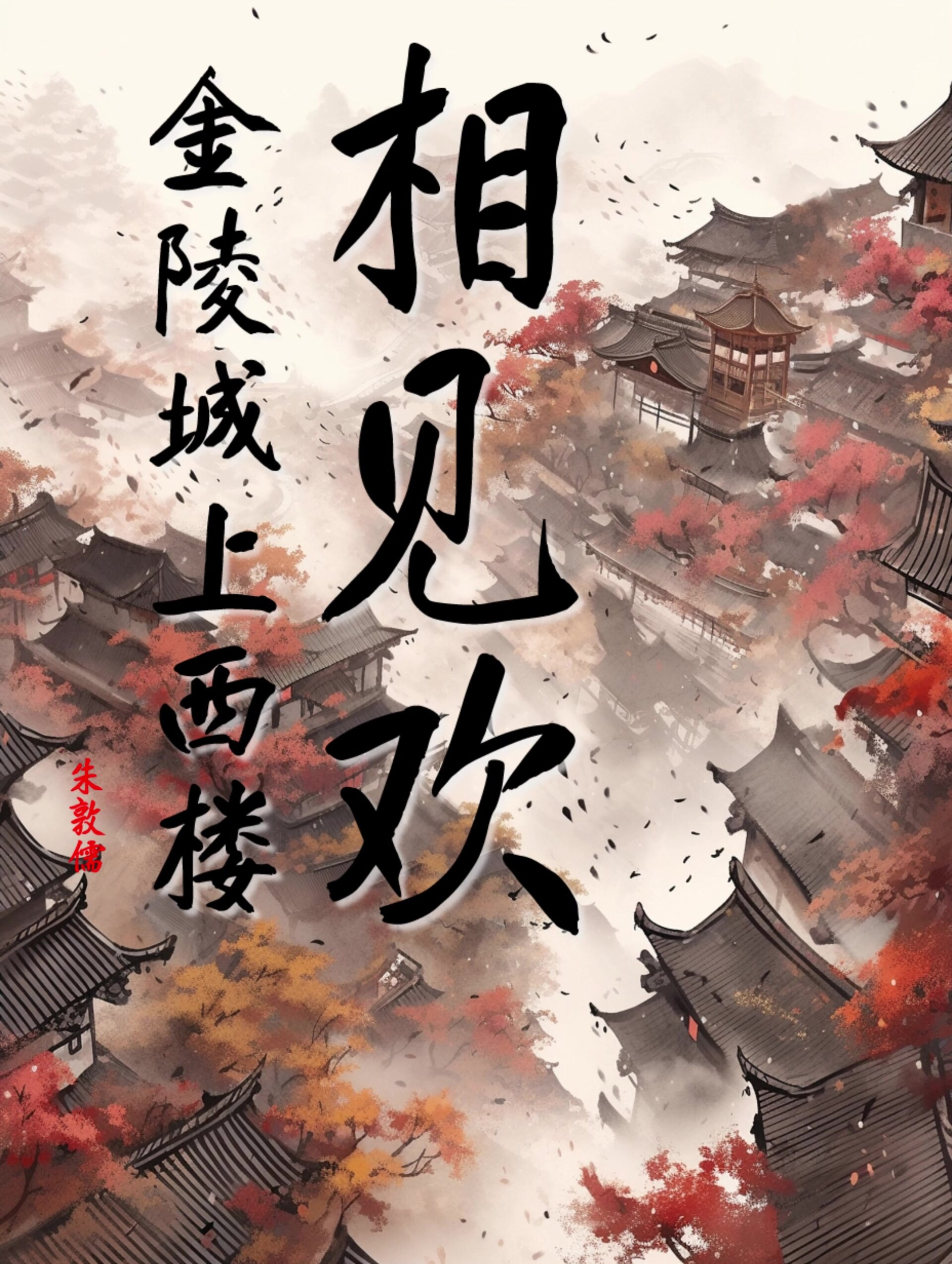 朱敦儒《相见欢 金陵城上西楼》诗配画