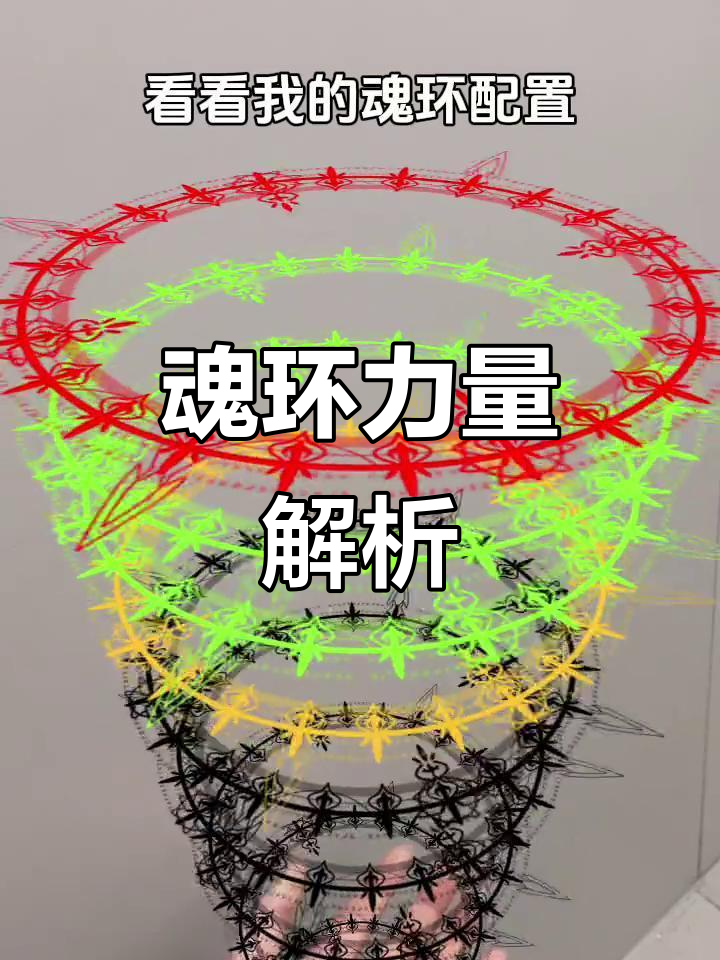 魂环颜色代表不同实力,从基础到百万年各有独特效果