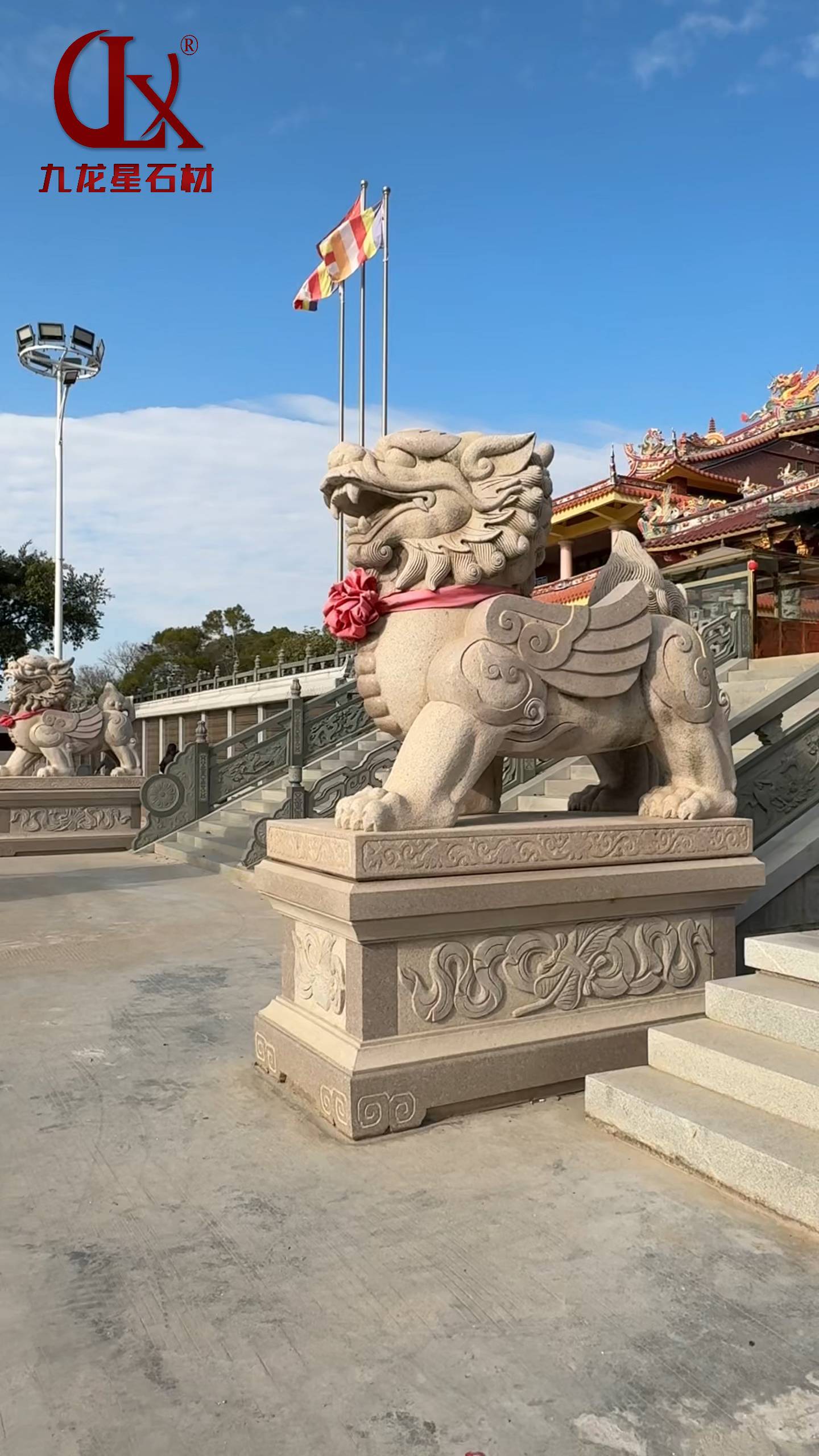 户外石雕貔貅摆件 寺庙古建瑞兽