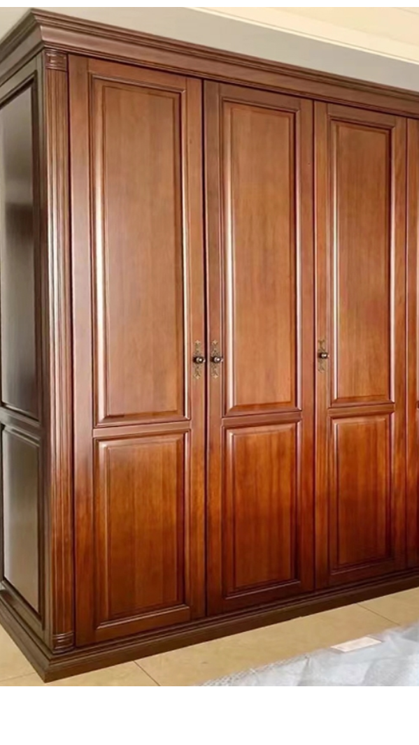 佛山实木衣柜定制厂家,北美红樱桃欧式全屋整装-度小视