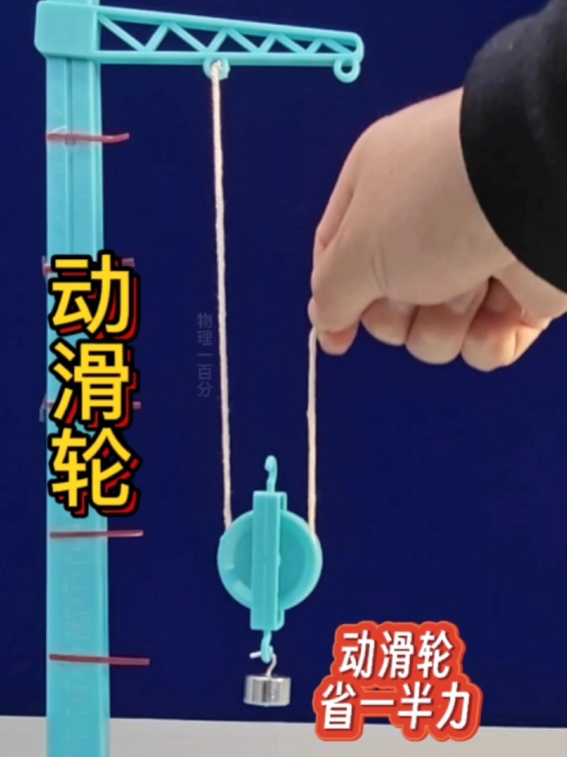 动滑轮:省一半力,但不省功