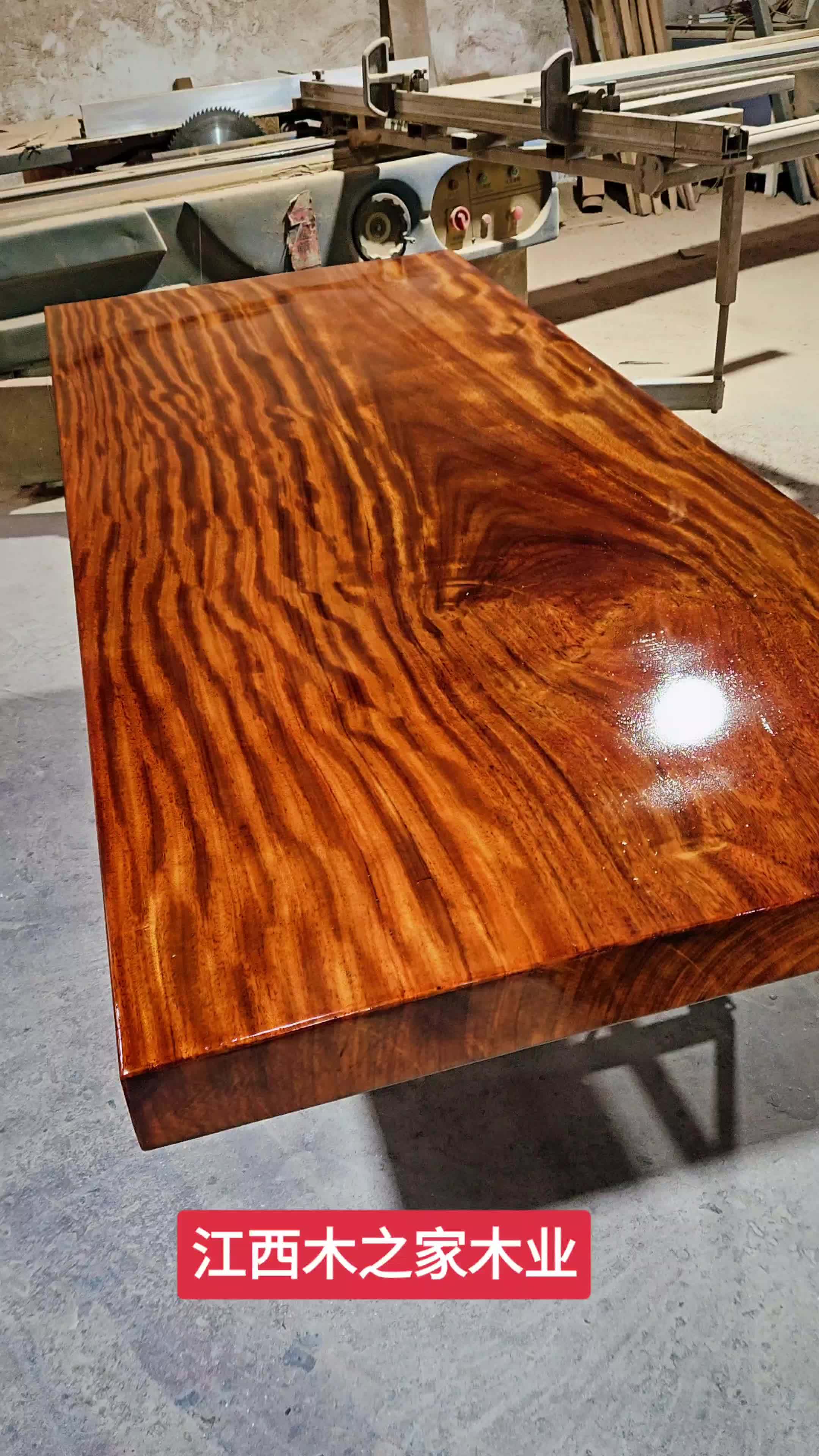 今日精品闪光木纹小巴花 实木大板 茶桌茶台 大板 源头工厂 大板茶桌