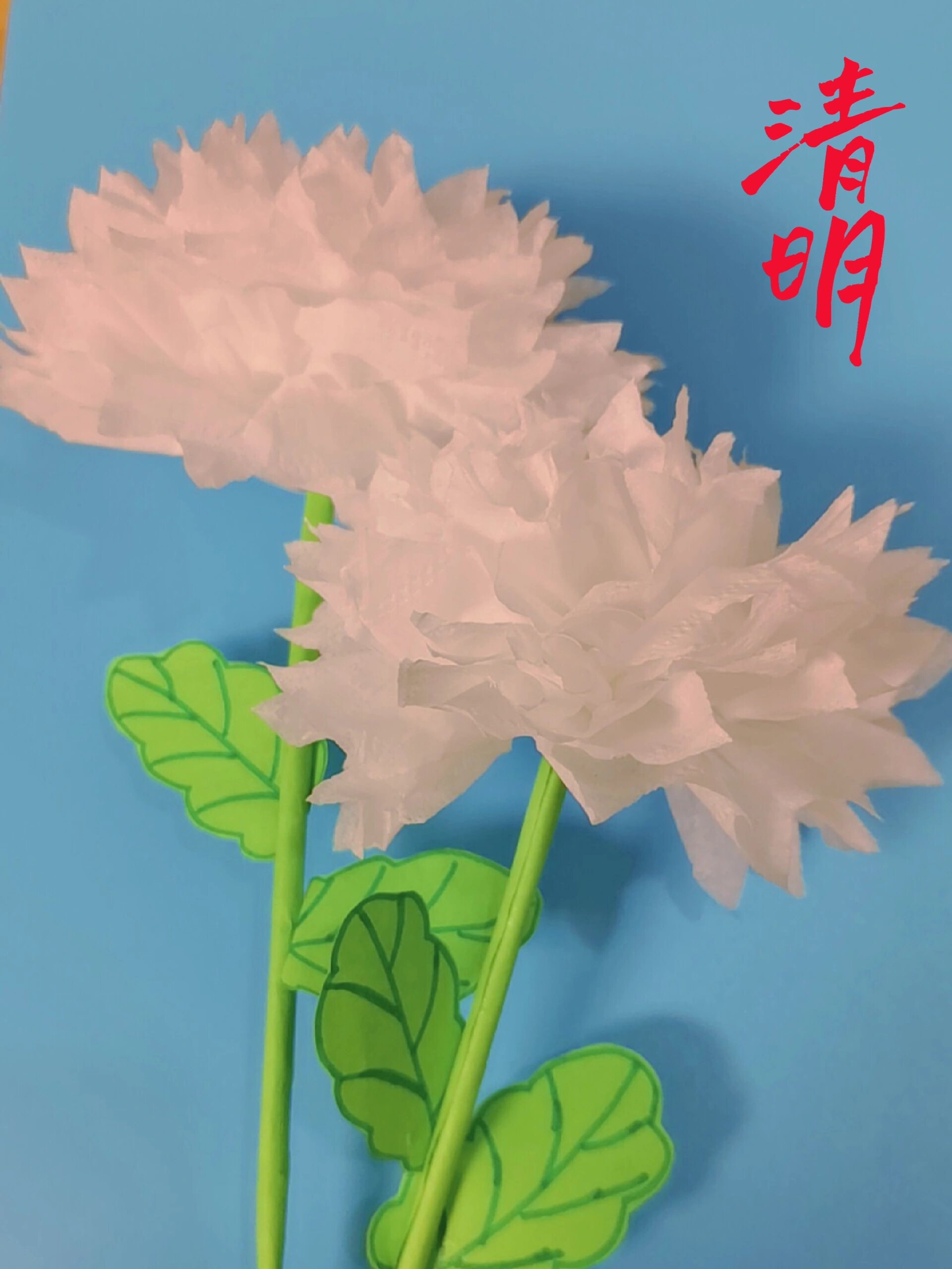 祭奠英烈手工花制作图片