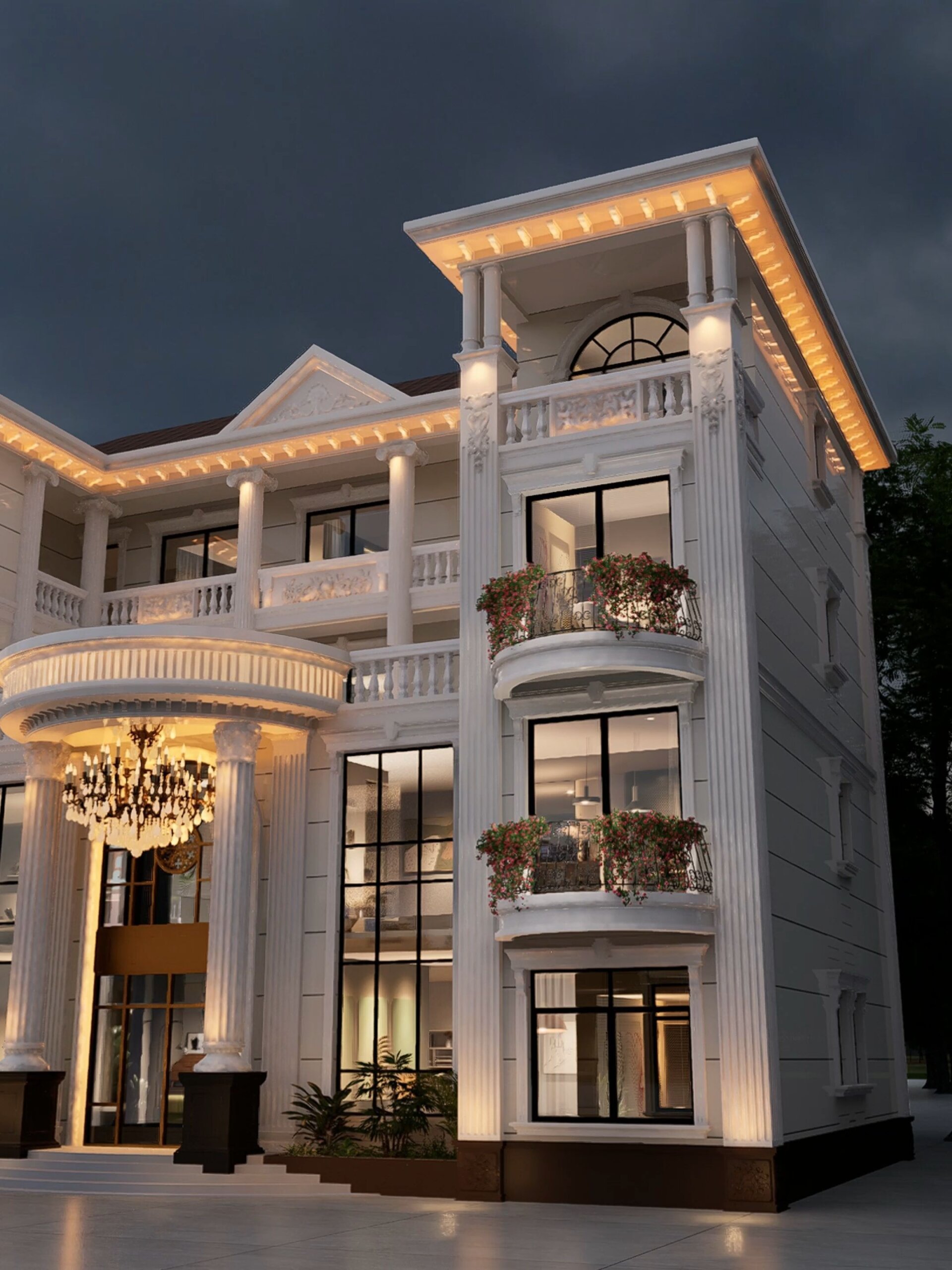 大户人家,四层五开间豪华欧式别墅