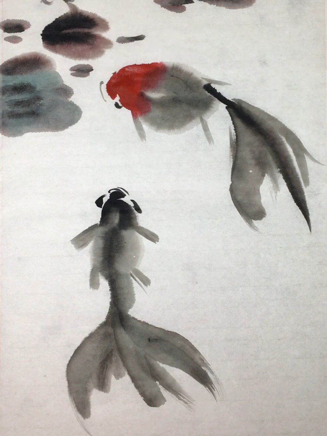 水墨写意画个金鱼,中国画技法 简笔画